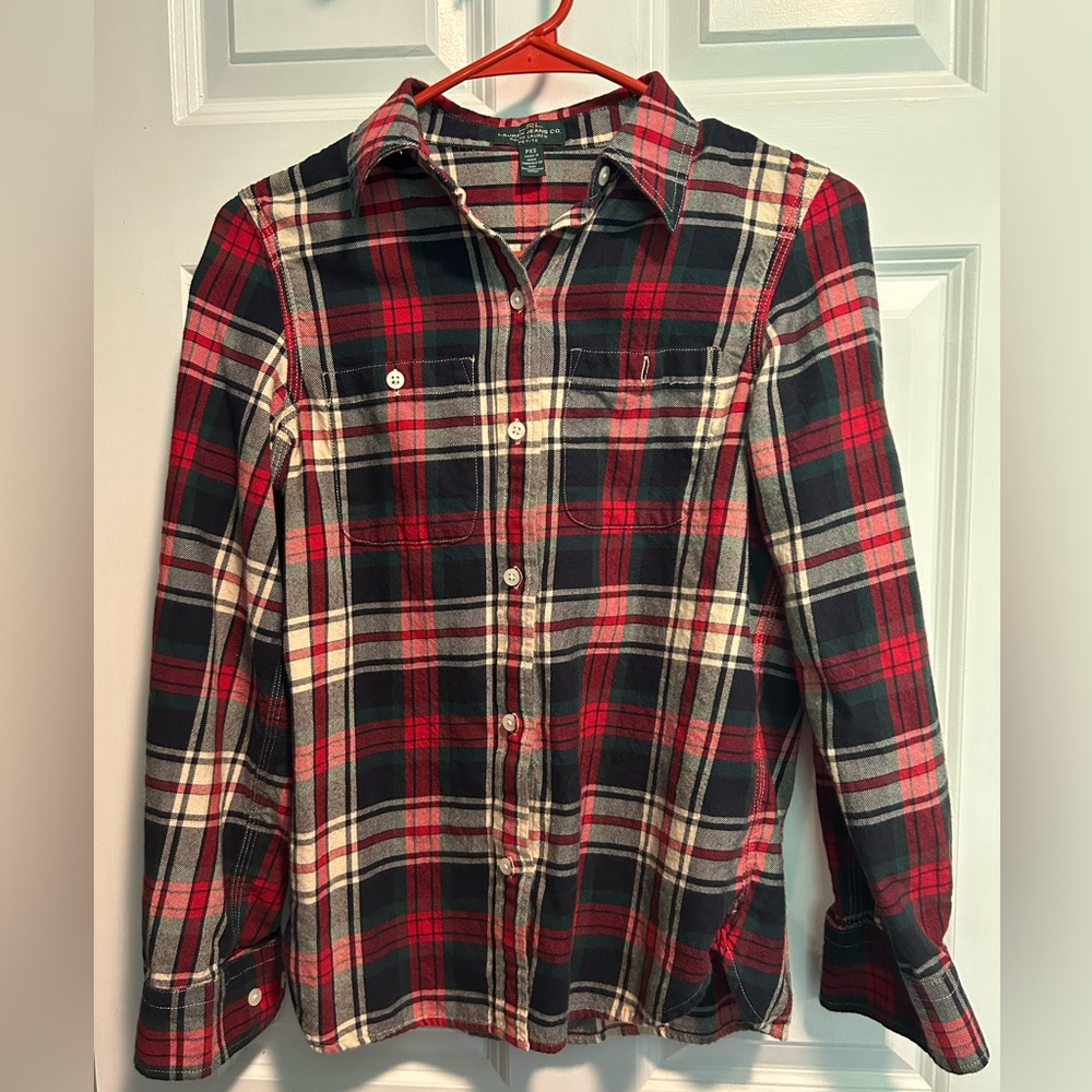 Women’s petite Ralph Lauren button down shirt